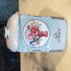 Antique Ceramic Rice Canister